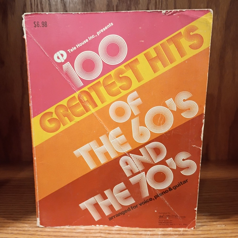100 of Greatest Hits of the 60's and the 70's, arranged for voice, piano, gu...